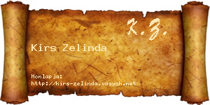 Kirs Zelinda névjegykártya